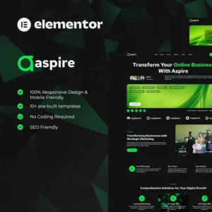Aspire – SEO & Digital Marketing Elementor Template Kit
